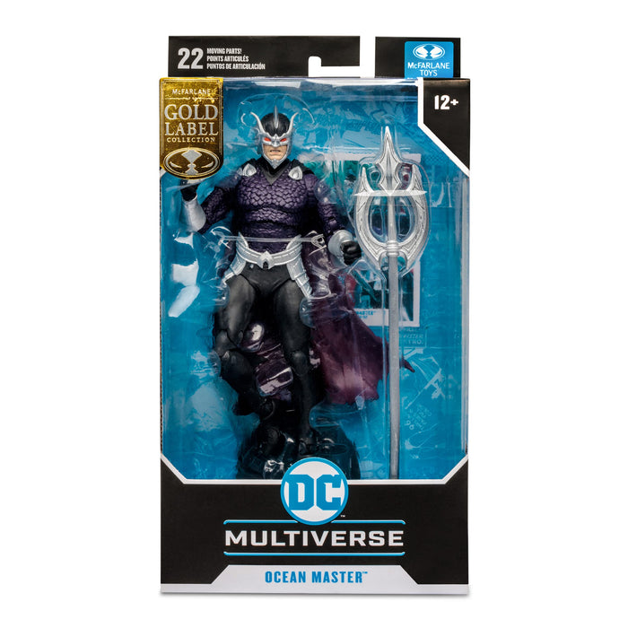 McFarlane Toys - 7-Inch Gold Label Ocean Master Figure – DC Multiverse Figures – Aquaman Toys – Gold Label Action Figure – 22 Moving Parts – Collectable Art Card Included