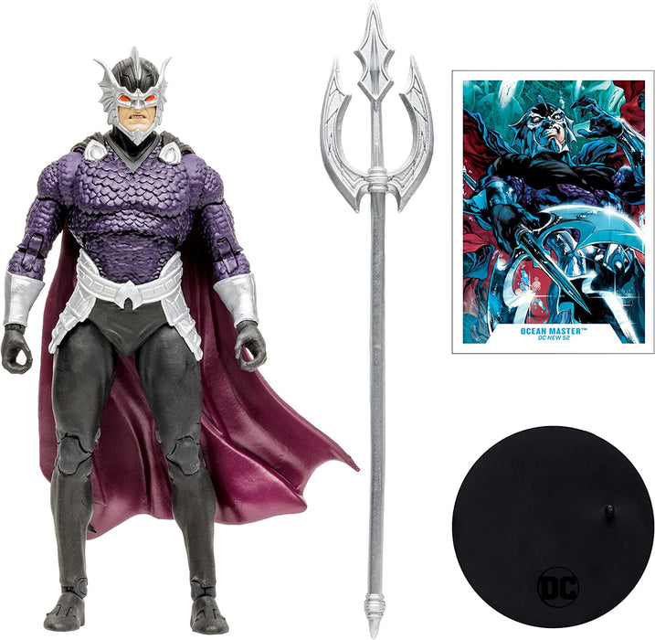 McFarlane Toys - 7-Inch Gold Label Ocean Master Figure – DC Multiverse Figures – Aquaman Toys – Gold Label Action Figure – 22 Moving Parts – Collectable Art Card Included