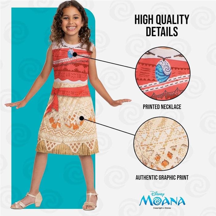 Smiffys Disney Moana Vaiana Basic Plus Costume (Size 3T-4T)