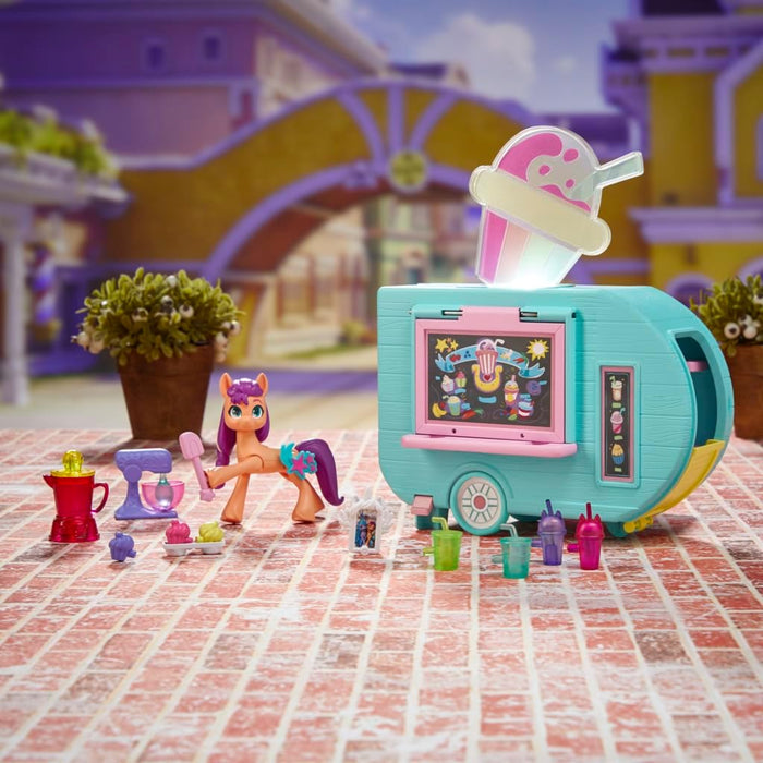 My Little Pony Toys Sunny Starscout Smoothie Truck Doll, Hoof to Heart Pony Small Dolls