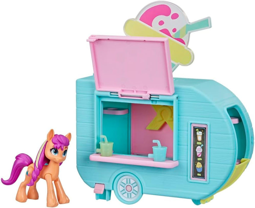 My Little Pony Toys Sunny Starscout Smoothie Truck Doll, Hoof to Heart Pony Small Dolls