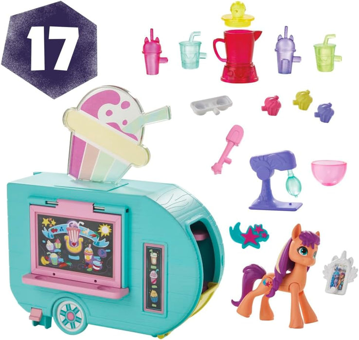 My Little Pony Toys Sunny Starscout Smoothie Truck Doll, Hoof to Heart Pony Small Dolls