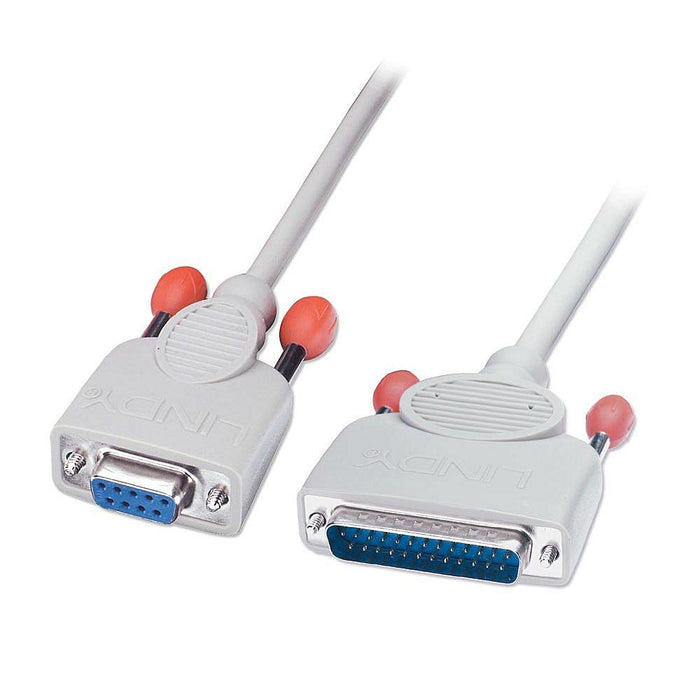 LINDY PC Serial Printer Cable PC to Diablo Epson Fujitsu Juki OKI Microline Seikosha or Star Printer 2m (9DF/25DM)