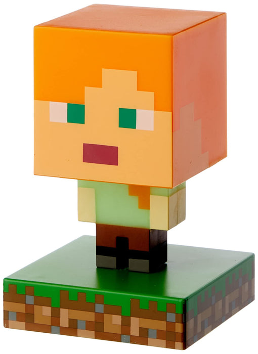 Paladone Minecraft Alex Icon Light BDP Mini Night Lamp Fun Pixelated Super Bright Collectable, Multi Coloured