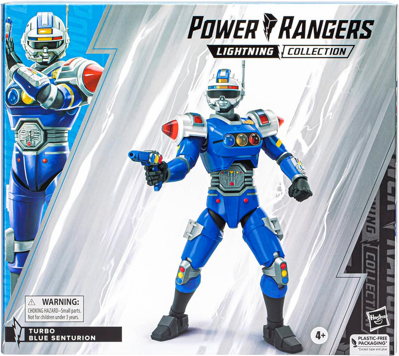 Power Rangers Lightning Collection Turbo Blue Senturion 6.6-inch in Scale 6-Inch Action Figure, Toys and Action Figures for Kids Ages 4 and Up