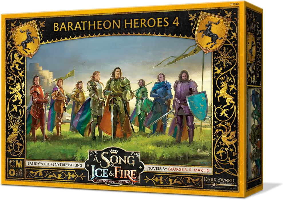 A Song of Ice and Fire Tabletop Miniatures Baratheon Heroes IIII Box Set | Strategy Game for Teens and Adults | Ages 14+ | 2+ Players | Average Playtime 45-60 Minutes | Made by CMON