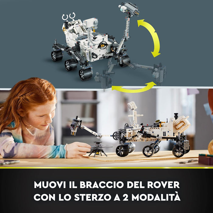 LEGO Technic NASA Mars Rover Perseverance Space Set with AR App Experience, Science Discovery Set, Learn About Vehicle Engineering, Construction Toy, Birthday Gift for Kids 10 Years and Up 42158 Single