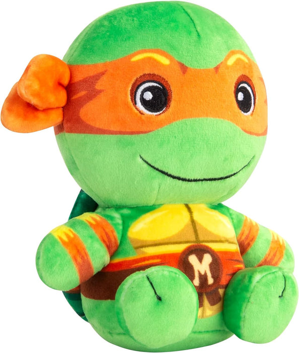 Club Mocchi Mocchi Teenage Mutant Ninja Turtles Michelangelo Junior Plush Toy - Collectible TMNT Soft Toys - Officially Licensed Superhero Toys - Desk Buddy Action Figures - Ninja Kids Toys 3+ Years