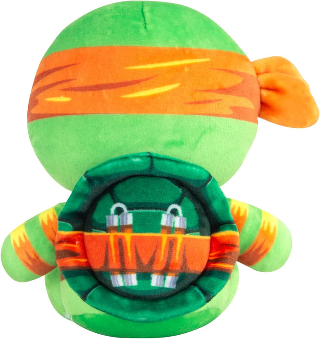 Club Mocchi Mocchi Teenage Mutant Ninja Turtles Michelangelo Junior Plush Toy - Collectible TMNT Soft Toys - Officially Licensed Superhero Toys - Desk Buddy Action Figures - Ninja Kids Toys 3+ Years