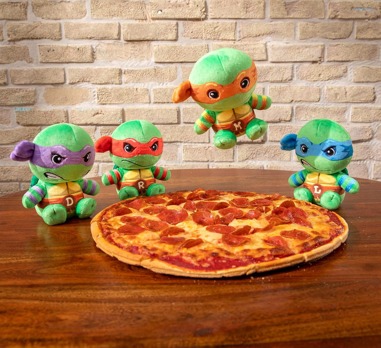 Club Mocchi Mocchi Teenage Mutant Ninja Turtles Michelangelo Junior Plush Toy - Collectible TMNT Soft Toys - Officially Licensed Superhero Toys - Desk Buddy Action Figures - Ninja Kids Toys 3+ Years