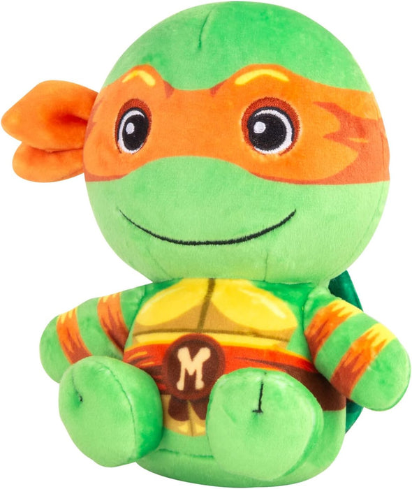 Club Mocchi Mocchi Teenage Mutant Ninja Turtles Michelangelo Junior Plush Toy - Collectible TMNT Soft Toys - Officially Licensed Superhero Toys - Desk Buddy Action Figures - Ninja Kids Toys 3+ Years