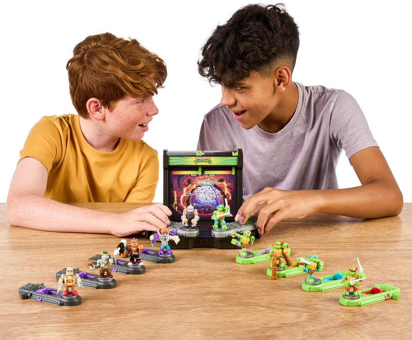 Legends Of Akedo Teenage Mutant Ninja Turtles Battle Arena with 35+ Battle Sound Effects and 2 Exclusive Battling Mini Warriors - Leonardo And Shredder,