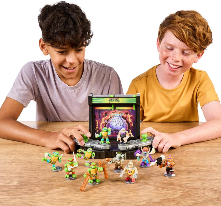 Legends Of Akedo Teenage Mutant Ninja Turtles Battle Arena with 35+ Battle Sound Effects and 2 Exclusive Battling Mini Warriors - Leonardo And Shredder,