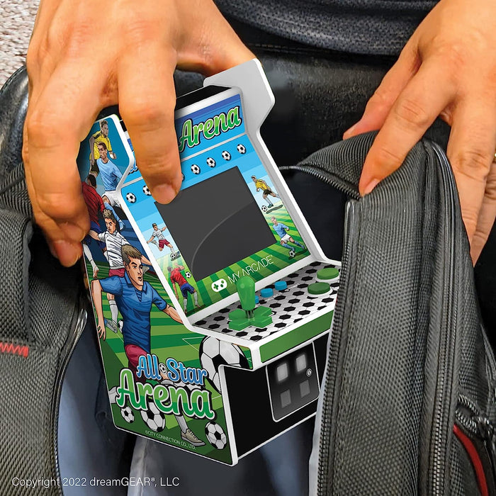 My Arcade All Star Arena Micro Player- Fully Portable Mini Arcade Machine with 307 Retro Games, 2.75" Screen,White