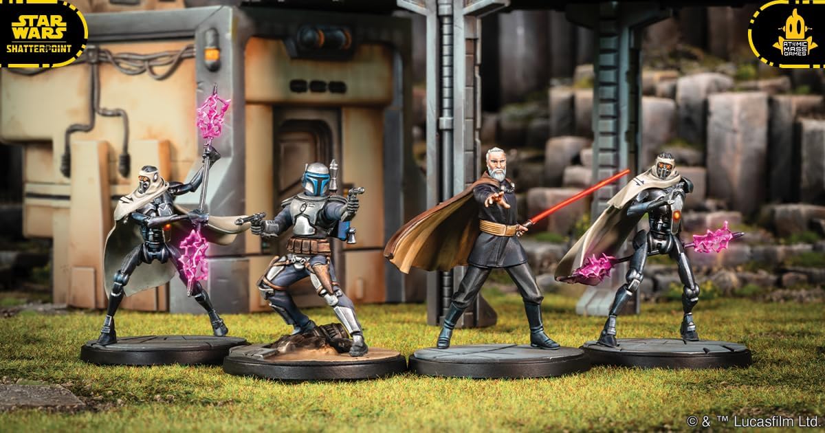 Atomic Mass Games | Star Wars Shatterpoint: Twice the Pride - Count Dooku Squad Pack | Miniatures and Card Game | Ages 14+ | 2 Players | 90 Minutes Playing Time 2. Squad Pack b) Star Wars Shatterpoint