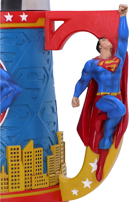 Nemesis Now Superman Man of Steel Tankard 15.5cm, Resin, Officially Licensed DC Merchandise, Superman Beer Mug, Cast in The Finest Resin, Expertly Hand-Painted, Removable Insert
