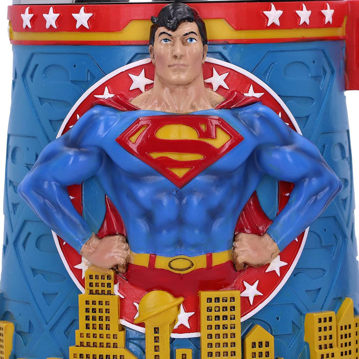 Nemesis Now Superman Man of Steel Tankard 15.5cm, Resin, Officially Licensed DC Merchandise, Superman Beer Mug, Cast in The Finest Resin, Expertly Hand-Painted, Removable Insert