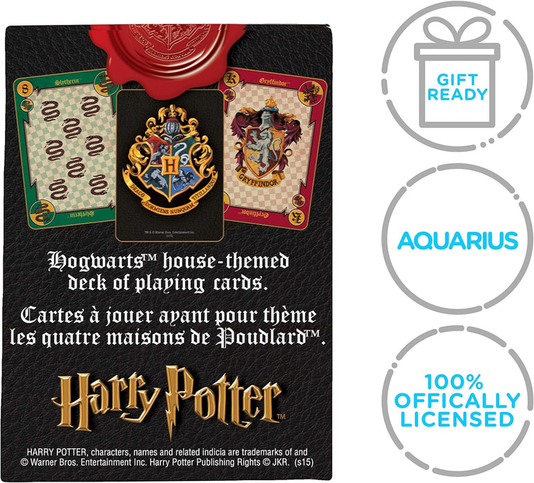 AQUARIUS Harry Potter Playing Cards - House Crests Themed Deck of Cards for Your Favorite Card Games - Officially Licensed Harry Potter Merchandise & Collectibles