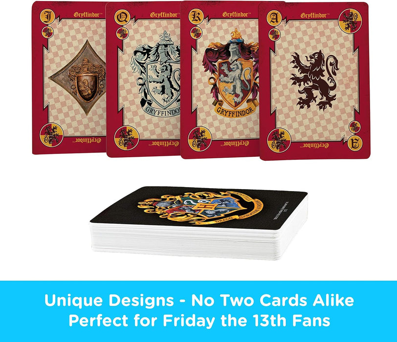 AQUARIUS Harry Potter Playing Cards - House Crests Themed Deck of Cards for Your Favorite Card Games - Officially Licensed Harry Potter Merchandise & Collectibles