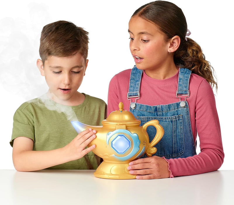 Magic Mixies Magic Genie Lamp with Interactive 8 inch Blue Plush Toy & 60+ Sounds and Reactions: Perform The Magic Steps to Unlock a Magic Ring & Reveal a Blue Genie Mixie From the Real Misting Lamp