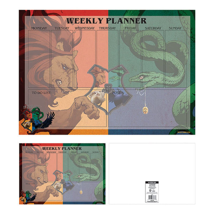 HARRY POTTER Weekly Planner with Houses of Hogwarts Graphic - Official Merchandise