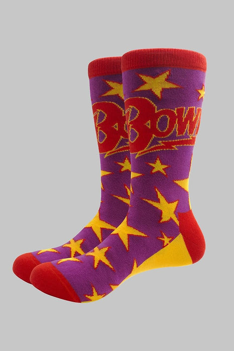 David Bowie Socks Stars Infill Logo Official Mens Red Uk Size 7 - 11