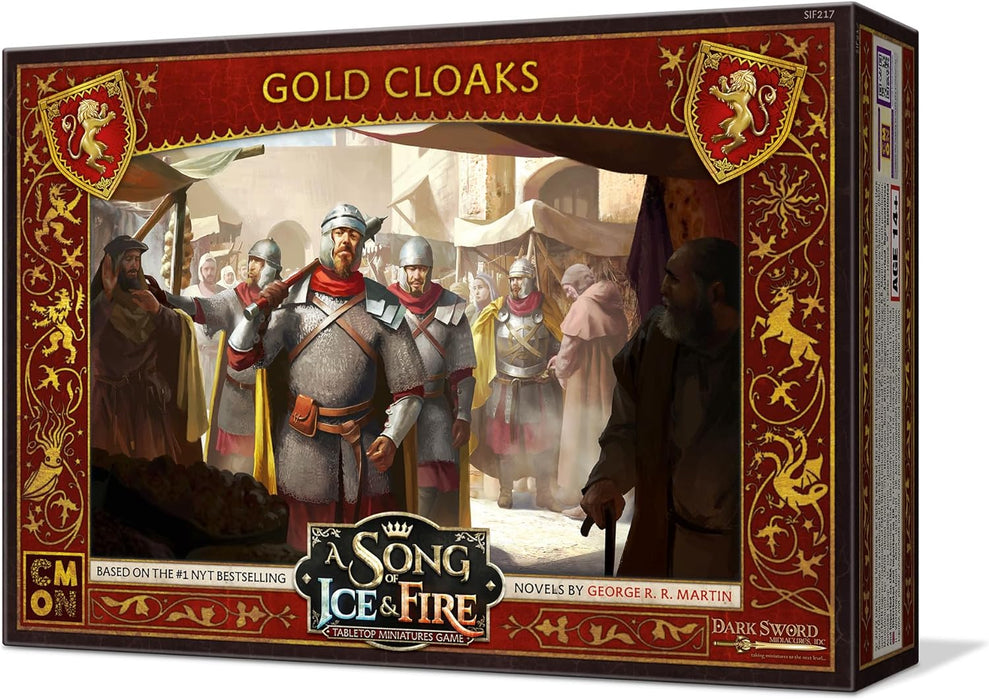 CMON A Song of Ice and Fire Tabletop Miniatures Game Gold Cloaks Unit Box - Add Unparalleled Strength to Your Forces! Strategy Game, Ages 14+, 2+ Players, 45-60 Minute Playtime, Made