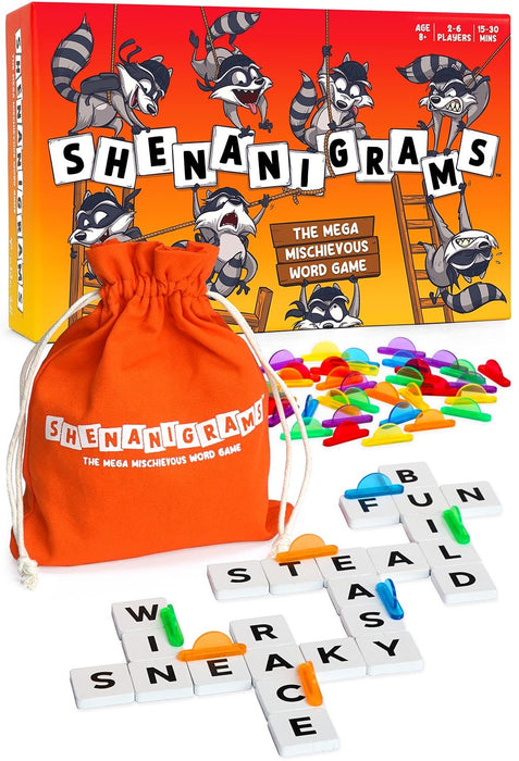 Shenanigrams: The Mega-Mischievous Word Game! A Super Fun & Fast Family Party Game for Kids, Teens & Adults - Great for Travel, Couples & Family Board Games Night