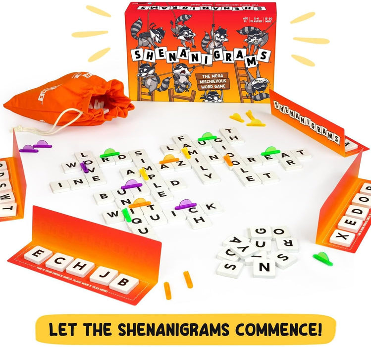 Shenanigrams: The Mega-Mischievous Word Game! A Super Fun & Fast Family Party Game for Kids, Teens & Adults - Great for Travel, Couples & Family Board Games Night