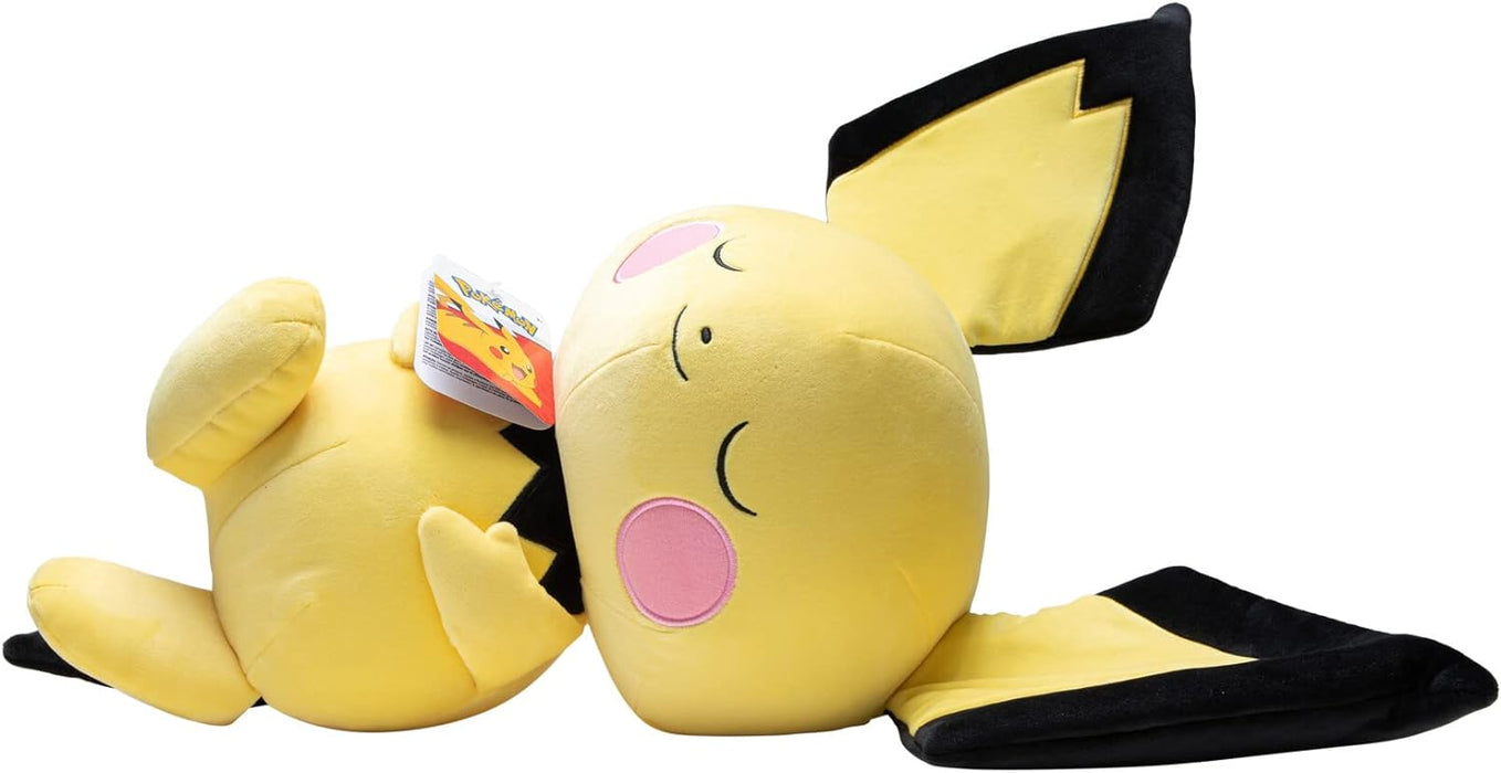 Pokémon PKW3113 Official & Premium Quality 18-inch Pichu Adorable, Ultra-Soft, Plush Toy, Perfect for Playing & Displaying-Gotta Catch ‘Em All, Black