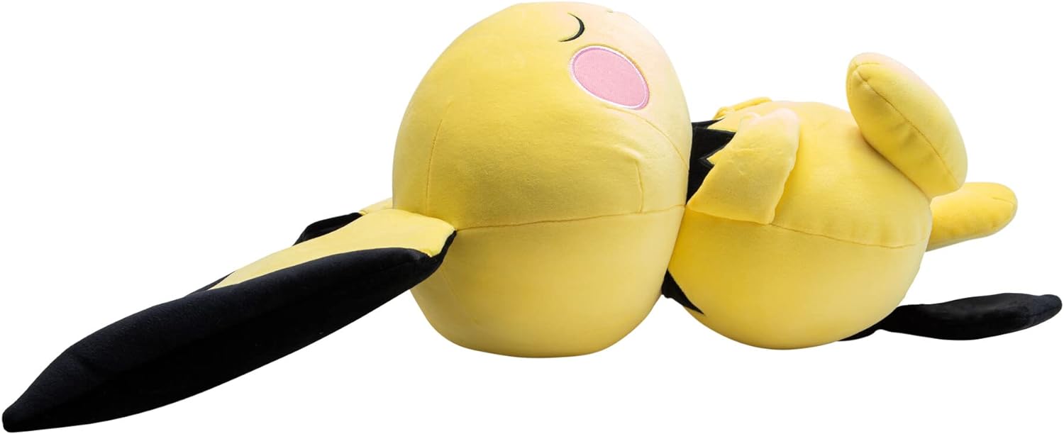 Pokémon PKW3113 Official & Premium Quality 18-inch Pichu Adorable, Ultra-Soft, Plush Toy, Perfect for Playing & Displaying-Gotta Catch ‘Em All, Black