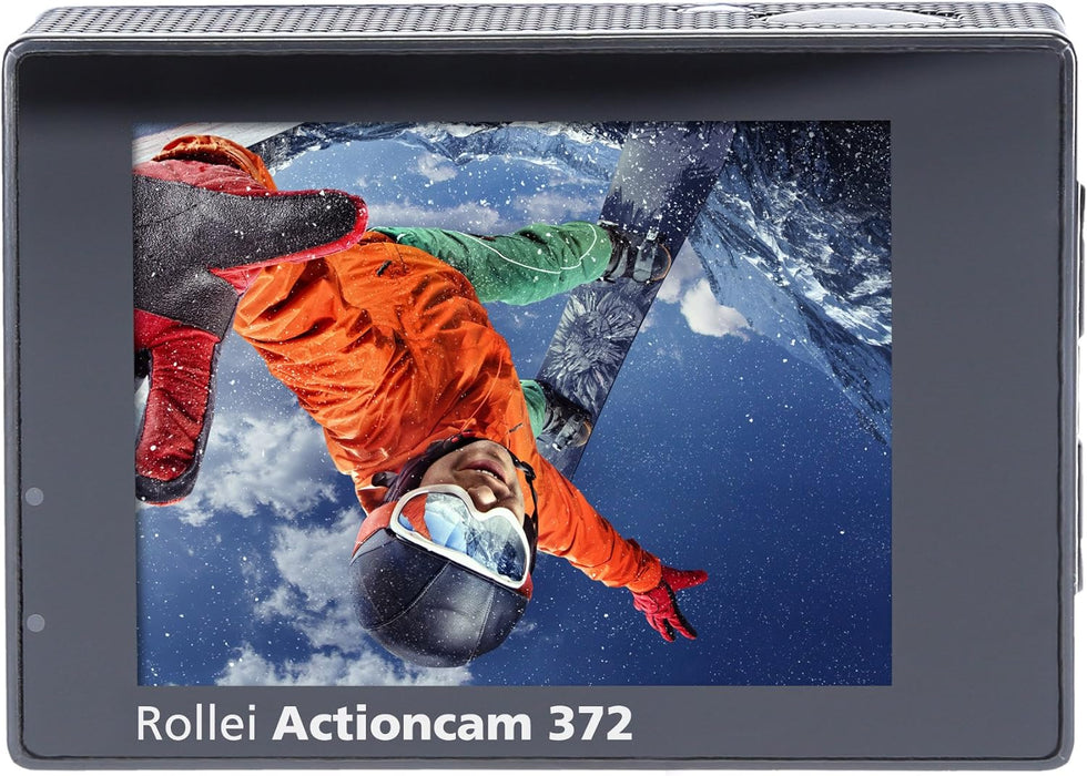 Rollei Actioncam 372 - Action Camcorder with Full HD Video Resolution 1080p/30 fps, Wide-angle lens, waterproof up to 30 m, incl. underwater protective case - Black