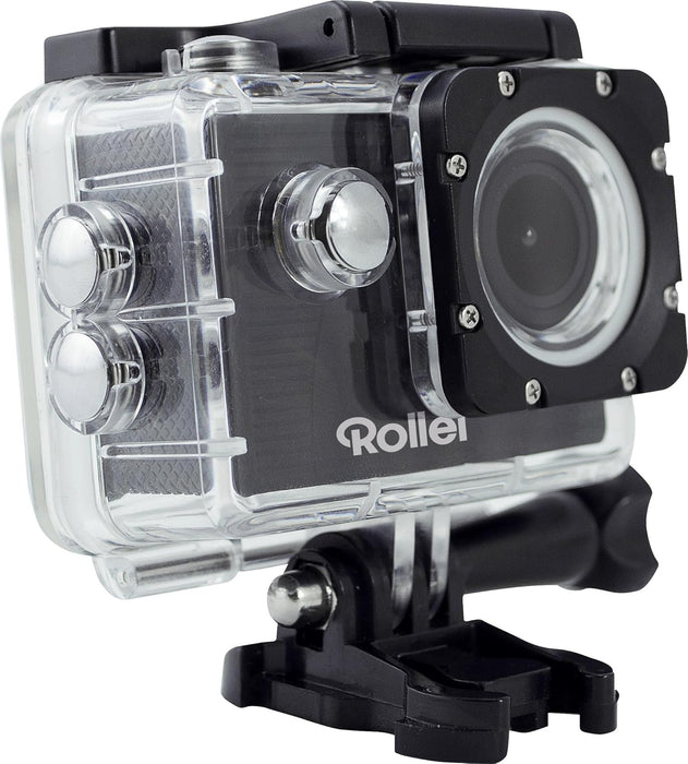 Rollei Actioncam 372 - Action Camcorder with Full HD Video Resolution 1080p/30 fps, Wide-angle lens, waterproof up to 30 m, incl. underwater protective case - Black