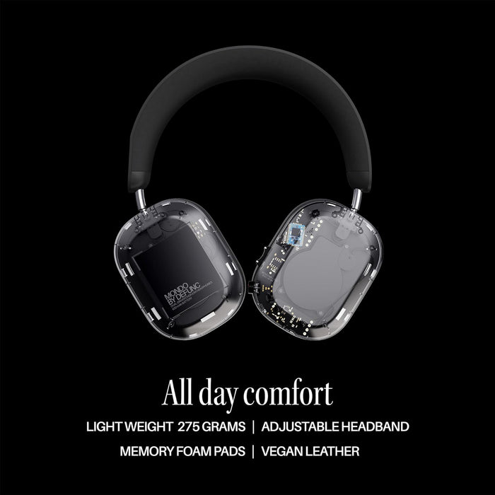 DEFUNC MONDO OVER Écouteurs Sans fil Arceau Appels/Musique Bluetooth Noir, Transparent
