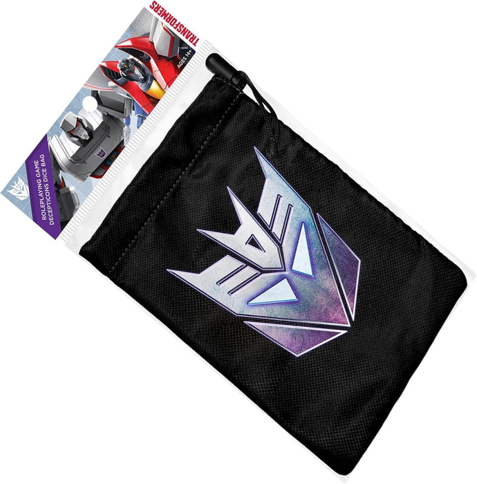 Renegade Game Studios | Transformers RPG: Decepticon Dice Bag | Roleplaying Game Accessory