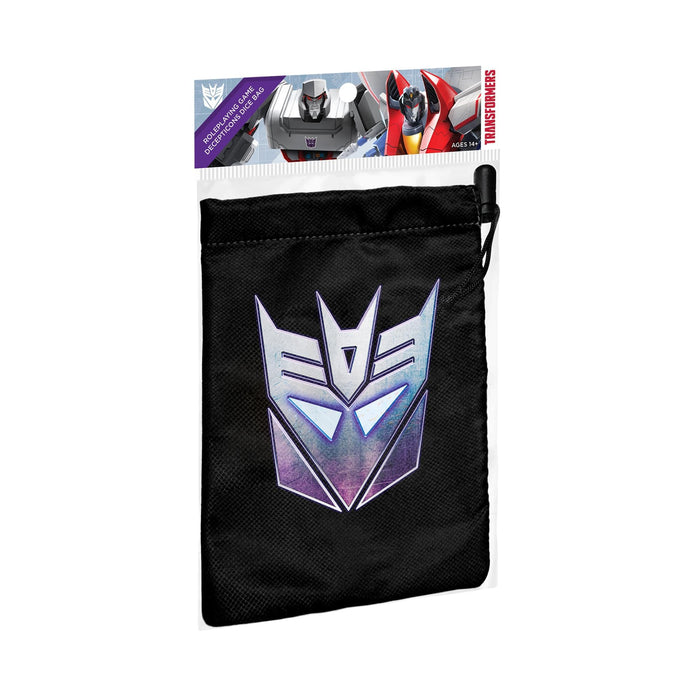 Renegade Game Studios | Transformers RPG: Decepticon Dice Bag | Roleplaying Game Accessory