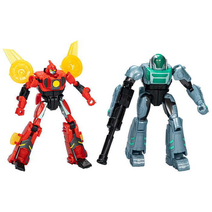 Transformers EarthSpark Cyber-Combiner Terran Twitch and Robby Malto Action Figures BUMBLEBEE
