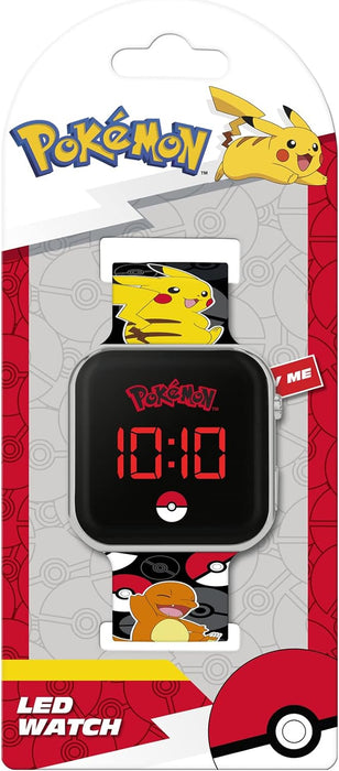 Pokemon Boy's Digital Quartz Watch with Silicone Strap POK4322