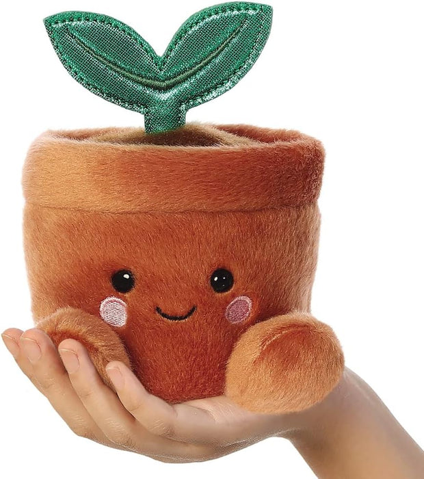 Aurora, 33793, Palm Pals Terra Potted Plant, 5In, Soft Toy, Brown