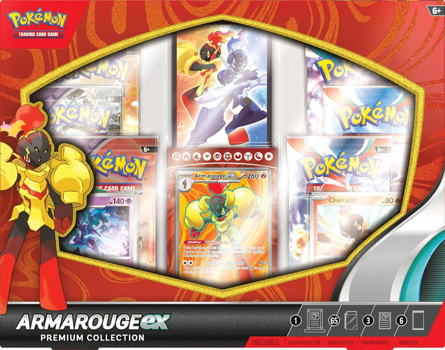 Pokémon TCG: Armarouge ex Premium Collection (6 Boosters & 3 Foil Promo Cards)