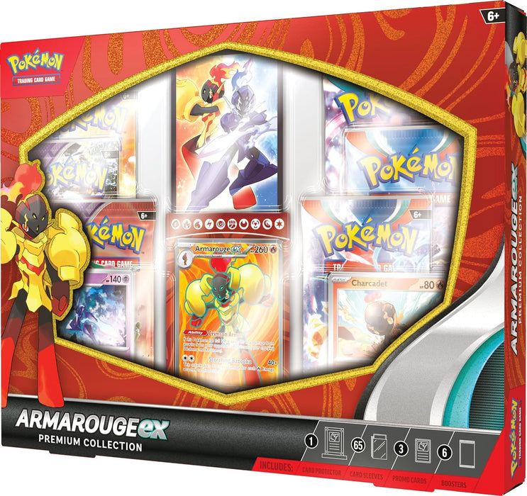 Pokémon TCG: Armarouge ex Premium Collection (6 Boosters & 3 Foil Promo Cards)