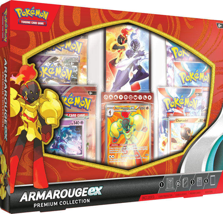 Pokémon TCG: Armarouge ex Premium Collection (6 Boosters & 3 Foil Promo Cards)