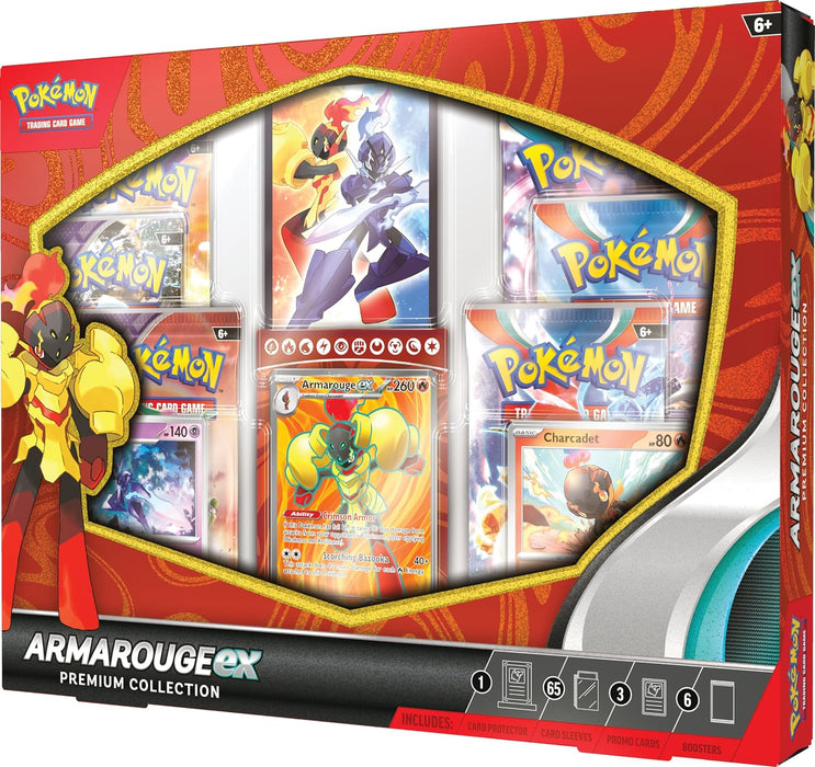 Pokémon TCG: Armarouge ex Premium Collection (6 Boosters & 3 Foil Promo Cards)
