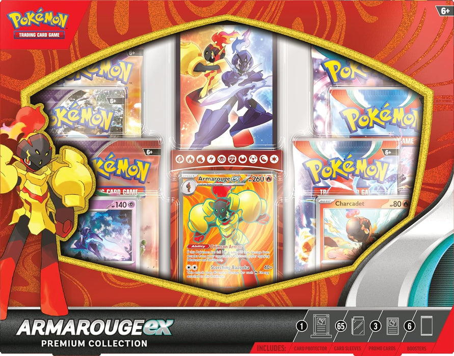 Pokémon TCG: Armarouge ex Premium Collection (6 Boosters & 3 Foil Promo Cards)