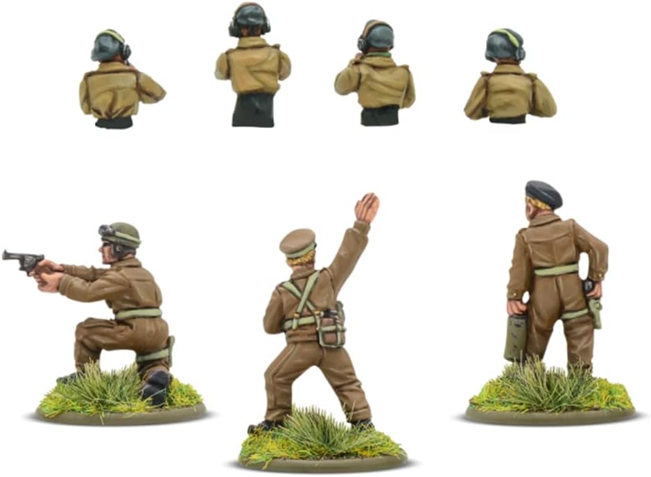 Warlord Games British Army Tank Crew - 28mm Scale Miniatures for Bolt Action Highly Detailed World War 2 Miniatures for Table-top Wargaming