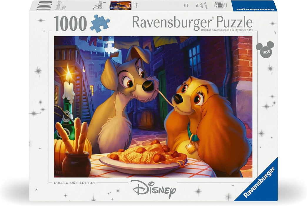 Ravensburger Disney Lady and The Tramp 1000 Piece Jigsaw Puzzle for Adults - 12000003 - Handcrafted Tooling, Made in Germany, Every Piece Fits Together Perfectly
