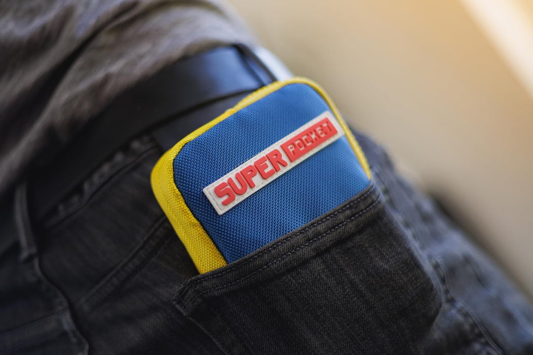 Blaze Evercade Hmt Super Pocket Fabric Case - Blue/Yellow