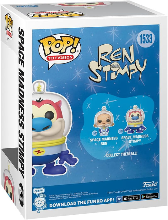 Funko POP! TV: Nick Rewind - Stimpy - (Space Suit) - Nickelodeon Slime - Collectable Vinyl Figure - Gift Idea - Official Merchandise - Toys for Kids & Adults - Ad Icons Fans