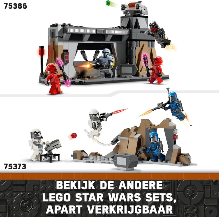 LEGO Star Wars: The Mandalorian Paz Vizsla and Moff Gideon Battle, Collectible Building Toy for Kids, with 4 Character Minifigures, Creative Gift Idea for 7 Plus Year Old Boys and Girls 75386