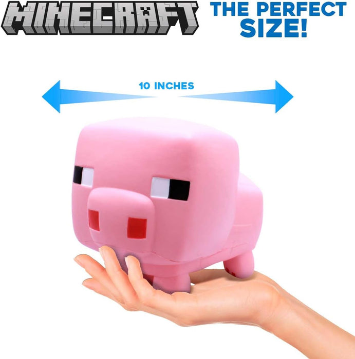 Minecraft Pig Mighty Mega SquishMe – Perfekt für Partygeschenke, Klassenzimmer-Preise, Stressabbau-Spielzeug, Fidget- und Schatzkisten – Minecraft-Figuren, Squishy-Tiere und kleines Spielzeug